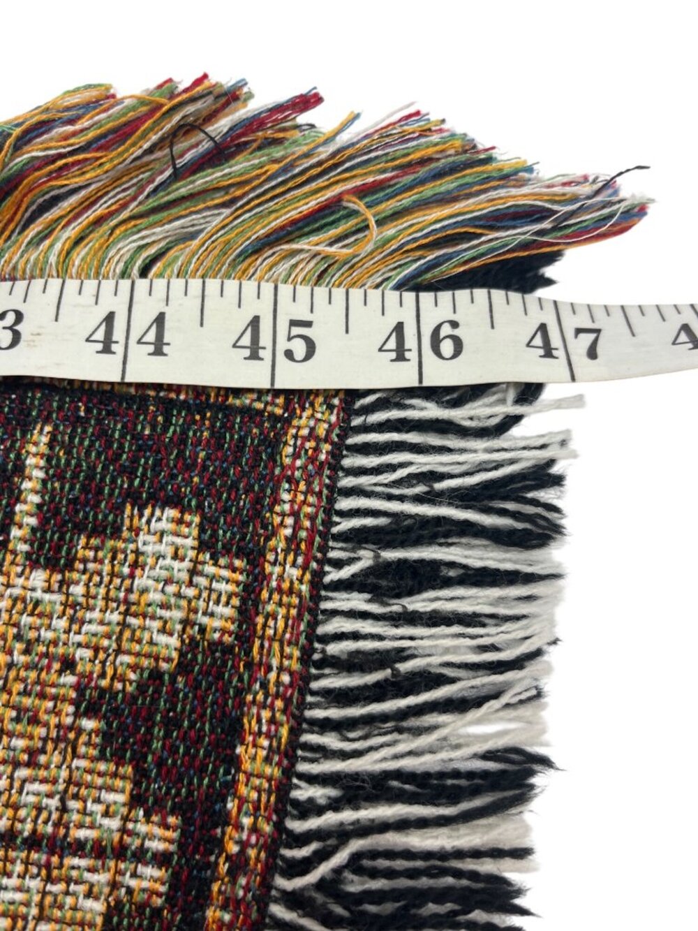Wild Horses Woven Throw Blanket By C. Cummings 55" x 47" With Multicolor Fringe - Picture 4 of 8
